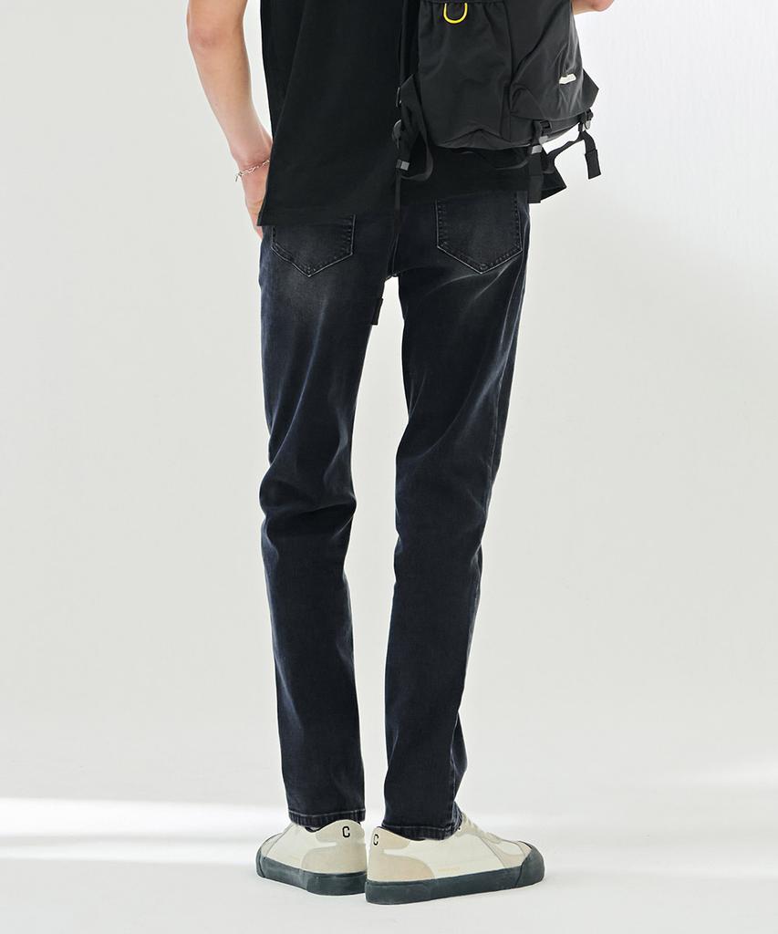 CHASECULT Men'S Hidden Elastic Waist Slim Denim Pants-Dark2311B04