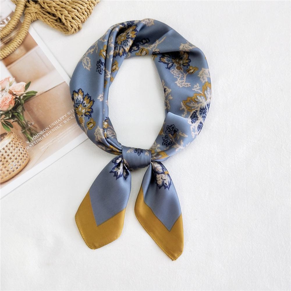 Модный декоративный шарф, повязка для волос, резинка для волос 70, маленький квадратный шарф, шелковый шарф, женский весенне-осенний универсальный маленький шарф, профессиональный шарф