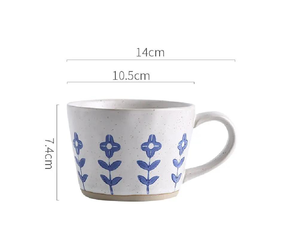 Новая керамическая кофейная кружка 360 мл, креативная чашка для чая с молоком и узором из линий, кружка для завтрака с овсянкой, посуда для напитков, чашка для воды