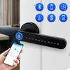 Biometric Security Door Lock Smart Fingerprint Keyless Electronic Digital Lock Bedroom Zinc Alloy Door Lock Handle Set