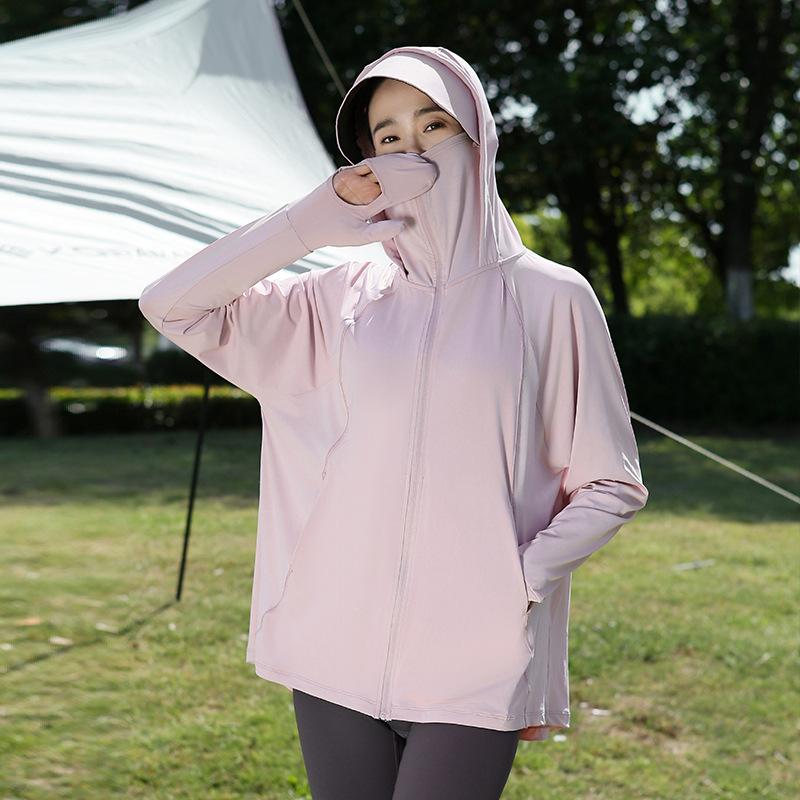Sunscreen clothes women's 1011 new summer UV protection ice silk cool loose cycling jacket upf10 + sunscreen clothes