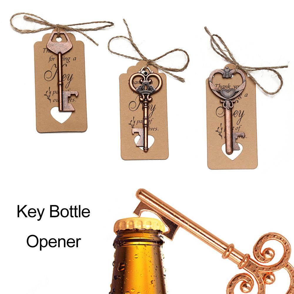 Vintage Party Favor Supplies Beer Opener Wine Keychain Souvenir Wedding Decor Key Bottle Opener