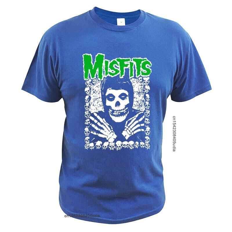 Футболка The Misfits I Want Your Skulls Футболка Панк-рок группы Хлопок Высокое качество Базовая футболка с круглым вырезом Топы