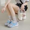 Ugly Cute Hollow Breathable Ballet Training Shoes Women's 2025 New Retro Color Matching Versatile Casual Sports Forrest Gump Shoes