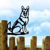 Metal German Shepherd Silhouette Rustic Puppy Dog Cutout for Outdoor Home & Garden Decor, Ideal Housewarming Gift for Dog Lovers