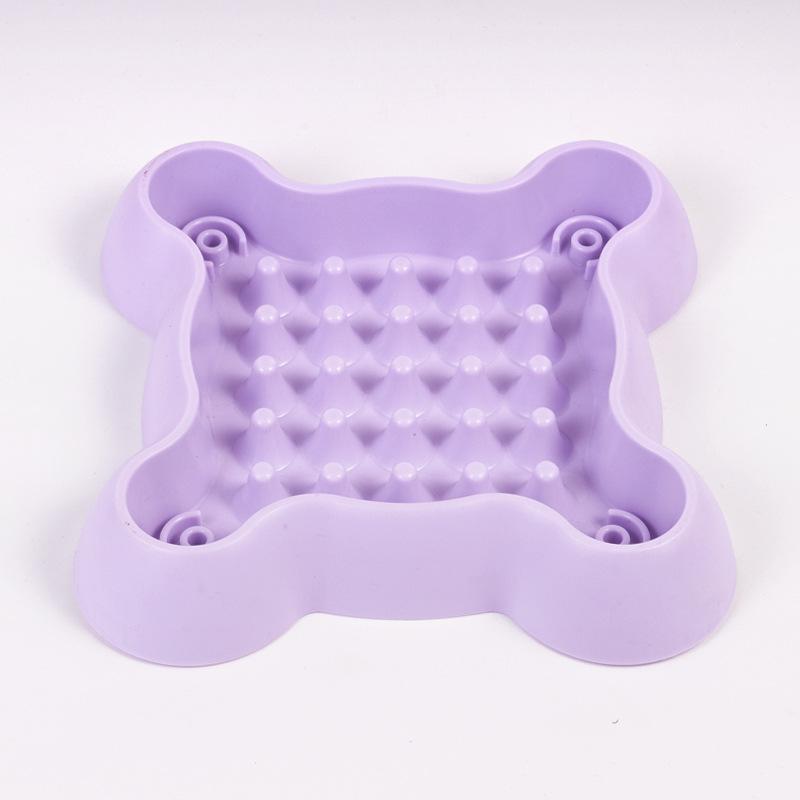 New dog slow food bowl anti-knock dog food bowl cat bowl non-slip at the bottom of the eating utensils pet food basin anti-choke bowl dog bowl
