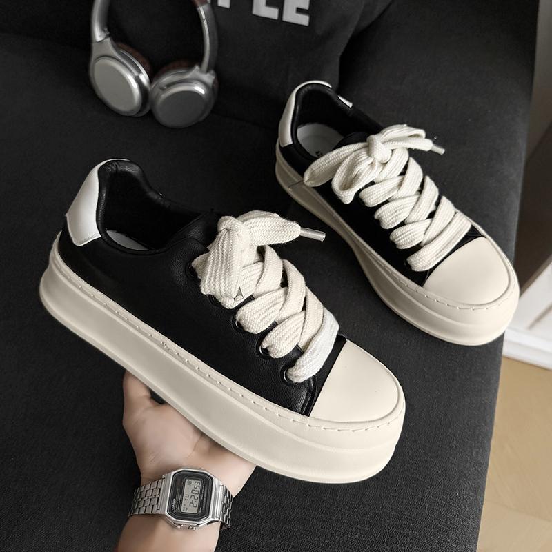 Мода Мужской Роскошный Бренд Мужская Повседневная Школьная Обувь 2025 Новые Мужские Удобные Кроссовки На Шнуровке На Все Случаи Жизни Балетки Кожаная Модная Обувь для Скейтборда