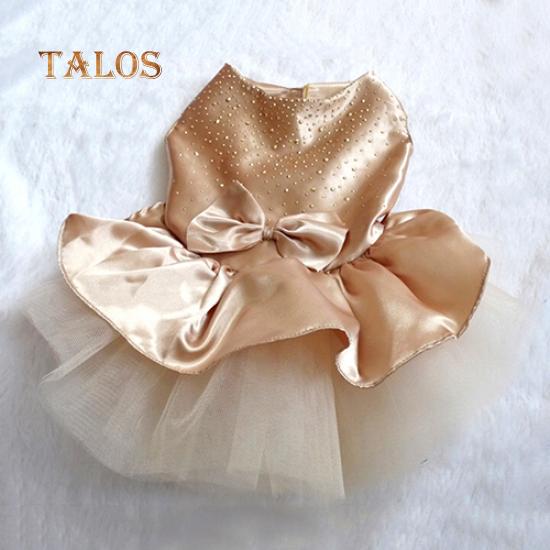 Pet Dog Puppy Bow Gauze Tutu Dress Skirt Cat Sequin Princess Clothes Apparel Comfortable