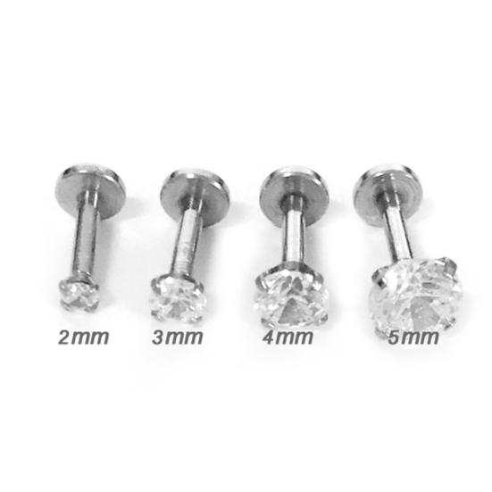 1шт унисекс с кубическим цирконием губное кольцо-гвоздик для пирсинга козелка