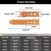 Vintage Leather Watch Strap 18mm 20mm 22mm 24mm Breathable Hole Hand Stitching Watchband for Men Women Replacement Wrist Belt