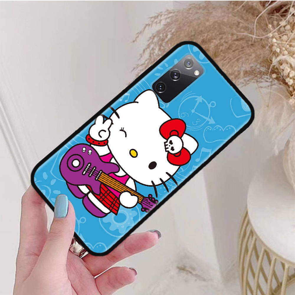 Черный чехол для OPPO Reno 8 6 5 4 Pro Plus Find X3 A17 A3 A31 A38 A40 A53 A54 A55 A74 A76 A78 A77 A80 A94 A95 A96 Lite L-19 Hello Kitty