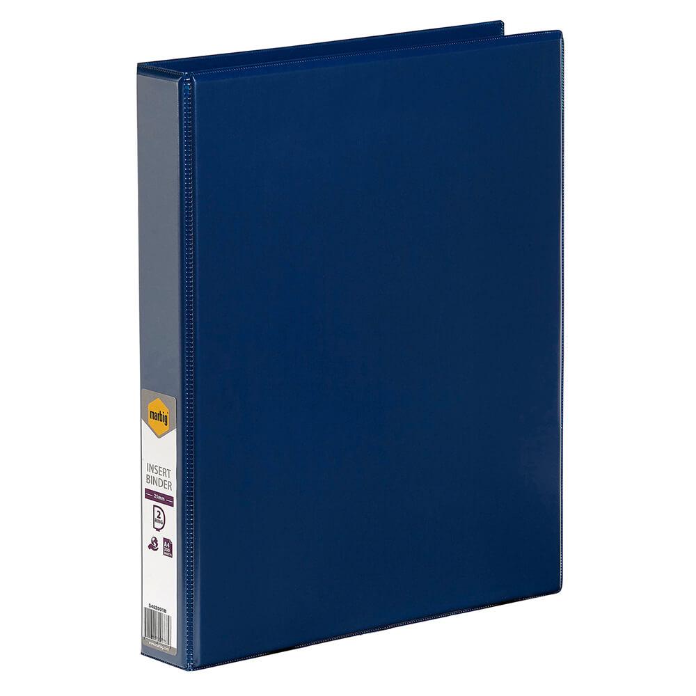 Marbig 2 D-ring Clearview Insert Binder 25mm (A4)