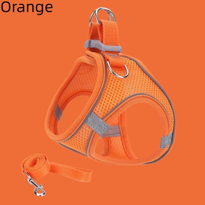 XS-L уличный дышащий жилет для прогулок с собаками, стильный нагрудный ремень, светоотражающая тяговая веревка, товары для домашних животных для маленьких и больших собак чихуахуа