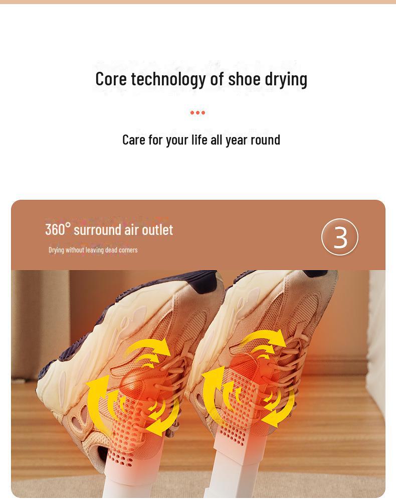 Складная сушилка для обуви и УФ-дезодоратор: Выдвижное бытовое устройство для сушки, стерилизации и дезодорации обуви