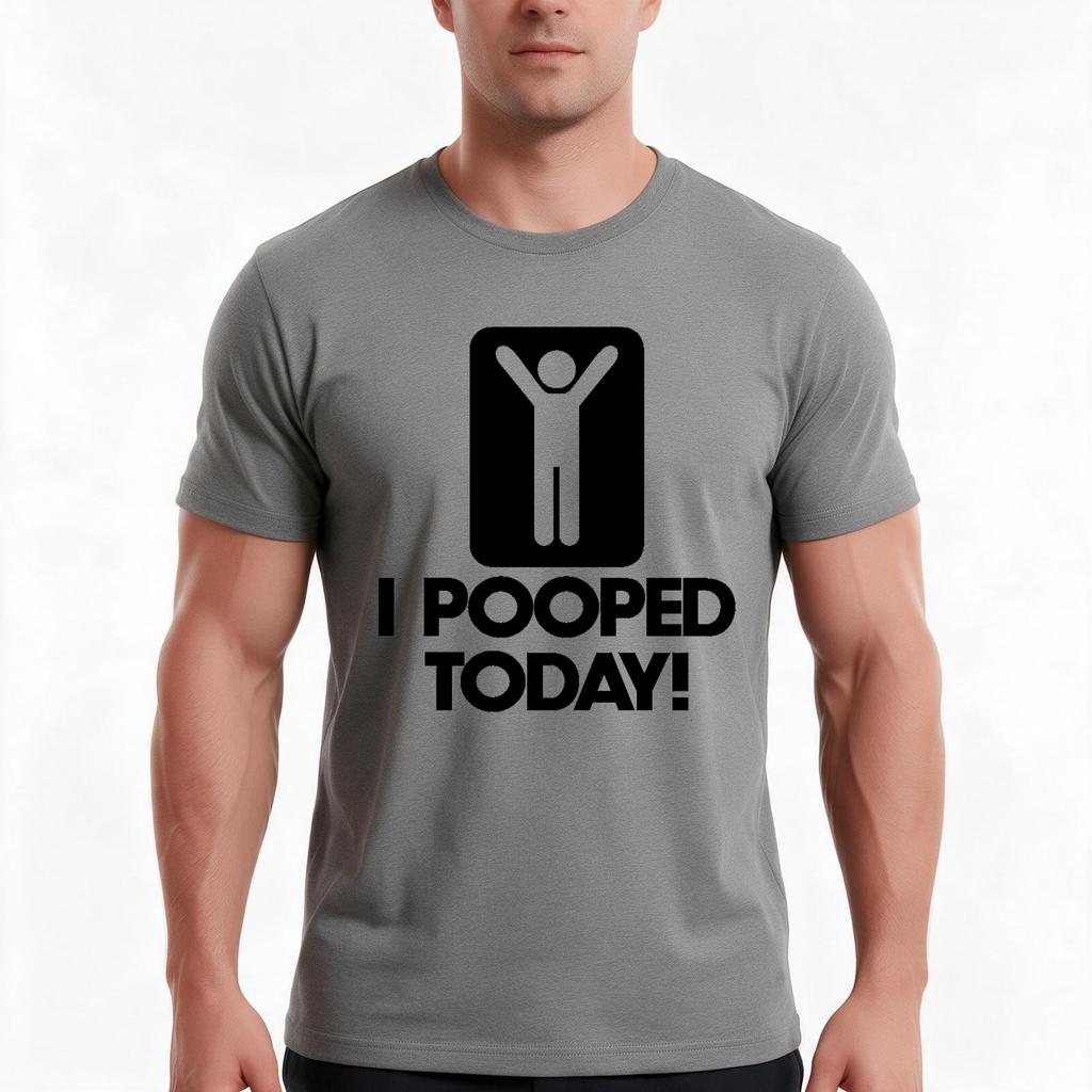 I Pooped Today Shirt Meaning Tshirt Summer Casual Cotton Tee Oversized Streetwear Tops Vintage Graphic Print 100 Cotton