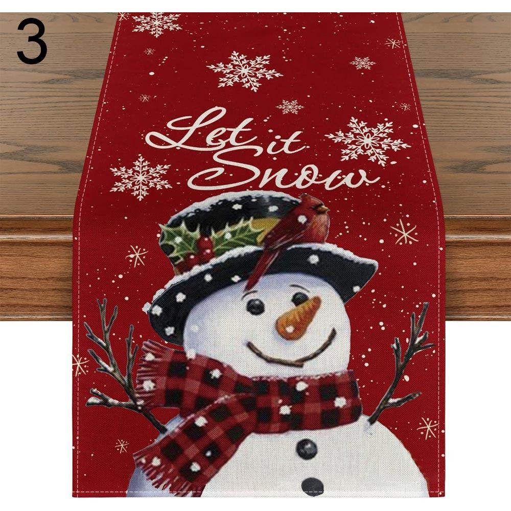 Merry Christmas Xmas Tablecloth Printed Table Cover New Year Table Flag Home Party Decor