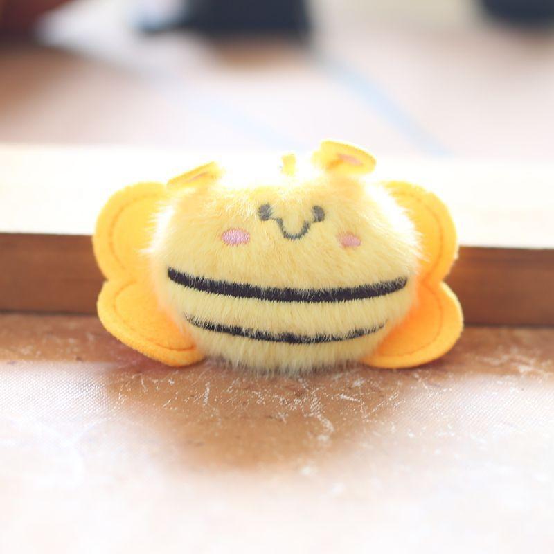Милый мини-плюшевый брелок в виде пчелки, мягкая игрушка с ПП-хлопком для детей, украшение для сумки
