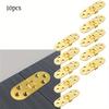 10pcs Zinc Alloy 180 Degree Rustproof Door Hinge Flush Hinges Cabinet Hinges Door Semicircle Hinges Furniture Accessories