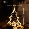 LED Light Snowflake Santa Window Ornaments Decoration for Home Xmas Navidad New Year Christmas Decor Fairy Lamp String Lights