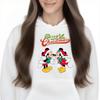 Disney Parent-child Christmas Mickey Mouse Printed Multi-color Hooded Sweatshirt, A Fashionable American Brand Casual Top