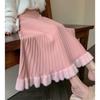Women's Autumn and Winter Crotch-concealing Pleated Knitted Half-body Skirt