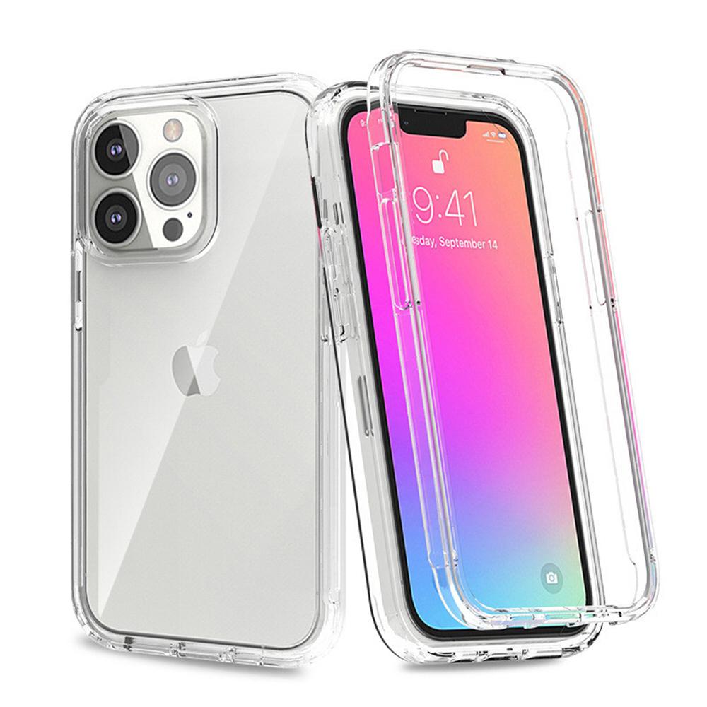 360 Full Body Front Back Clear Protective Phone Case For 17 16 15 12 13 14 11 Pro XS Max 7 8 Plus Soft Hard Back Cover