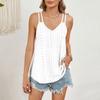 Женская летняя освежающая майка без рукавов, повседневная майка со свободным ремешком и открытой спиной