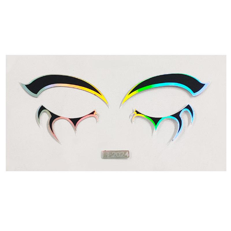 Временная наклейка для лица, наклейка для татуировки, сценическое искусство, наклейка для красоты, сделай сам, имитация лазерного лазера, наклейка для лица, наклейка