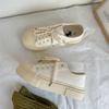 Sneakers Woman Spring Autumn Lace Up Flats Shoes Casual Women Vulcanized Shoes Sports Ladies Canvas Sneakers Platform Shoes 2024