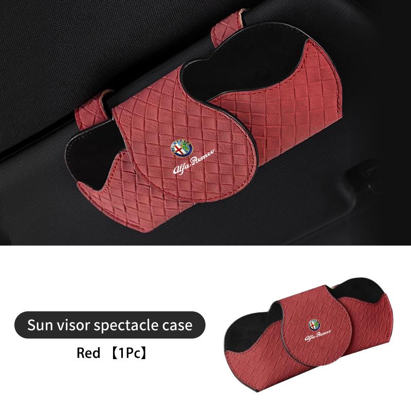 For Alfa Romeo Car Interior Glasses Clip Sun Visor Sunglasses Holder 159 Giulietta Giulia 147 Mito 156 159 166 GT Stelvio