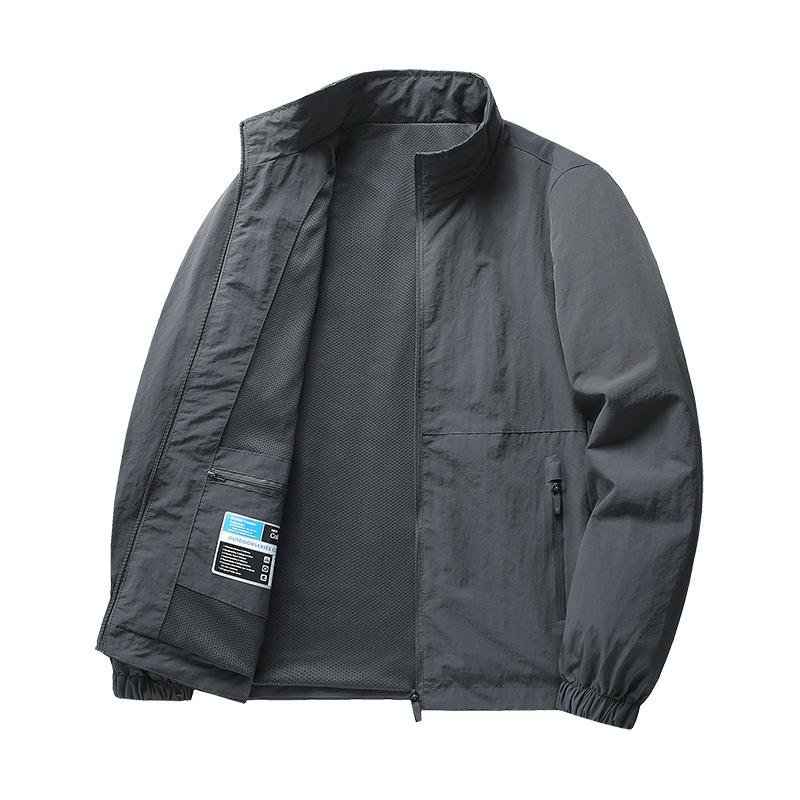Новая весенняя повседневная мужская куртка спортивная повседневная свободная универсальная куртка с ветрозащитным воротником-стойкой