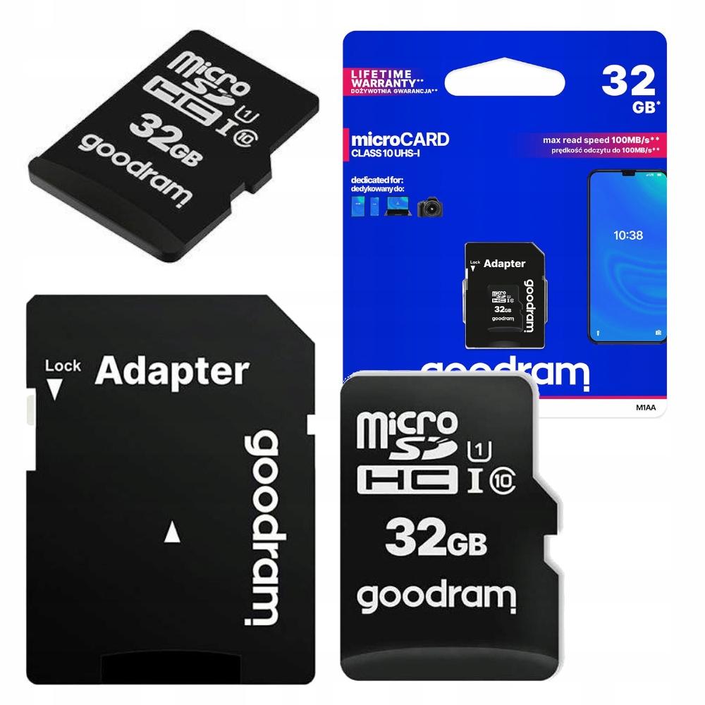 Szybka Karta Pamięci Micro Sd Goodram 32Gb Z Adapterem C10 U1 100 Mb/S