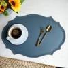 Retro Imitation Leather Placemat Waterproof and Oil-proof Western Dining Mat Nordic Thermal Insulation Mat Table Mat Household Anti-scalding Mat
