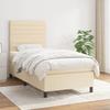 3141814 vidaXL Divan Bed with Mattress Cream 80x200 Cm Fabric