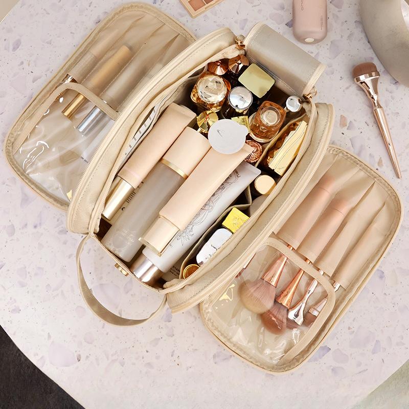 Большая вместимость высококачественной ретро-сумки с двойной молнией, высококачественная дорожная портативная многофункциональная сумка для хранения вещей