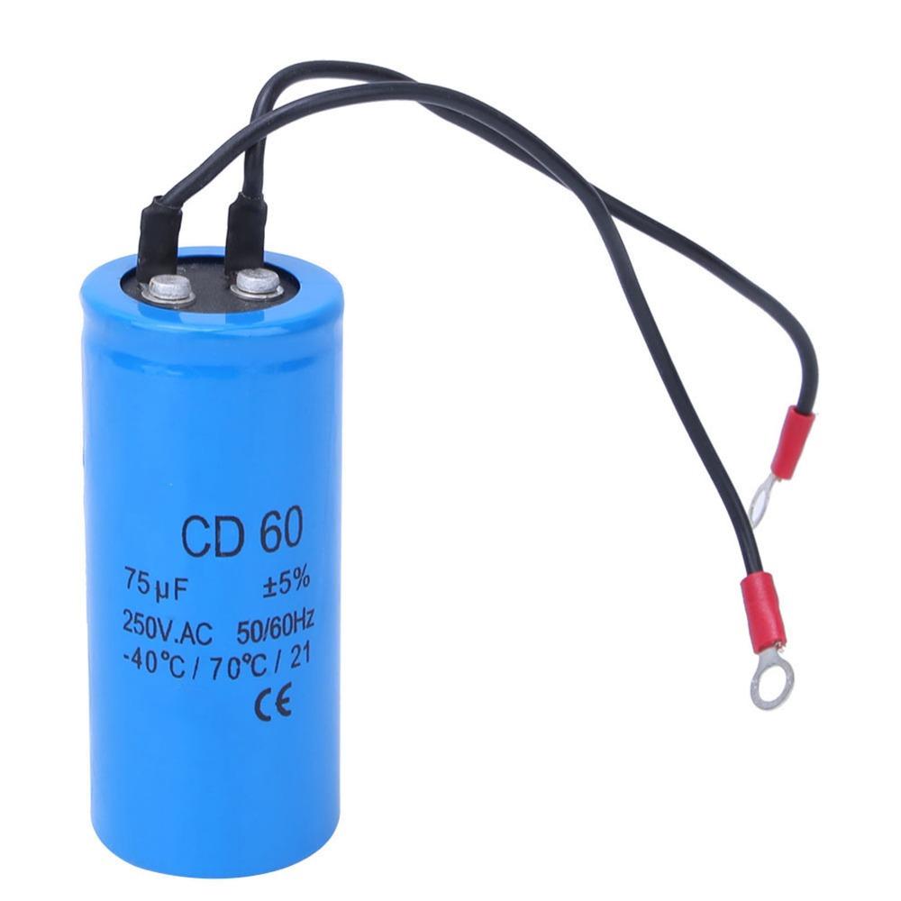 75uf CD60 Capacitor 250V AC Starting Capacitor Durable Running Capacitor  Pumps