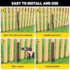 1 Set Fence Post Repair Stake Kit with Accessories Heavy Duty Steel Tilted Broken Wood Fence Post Repairing Ground Spike Support Stake