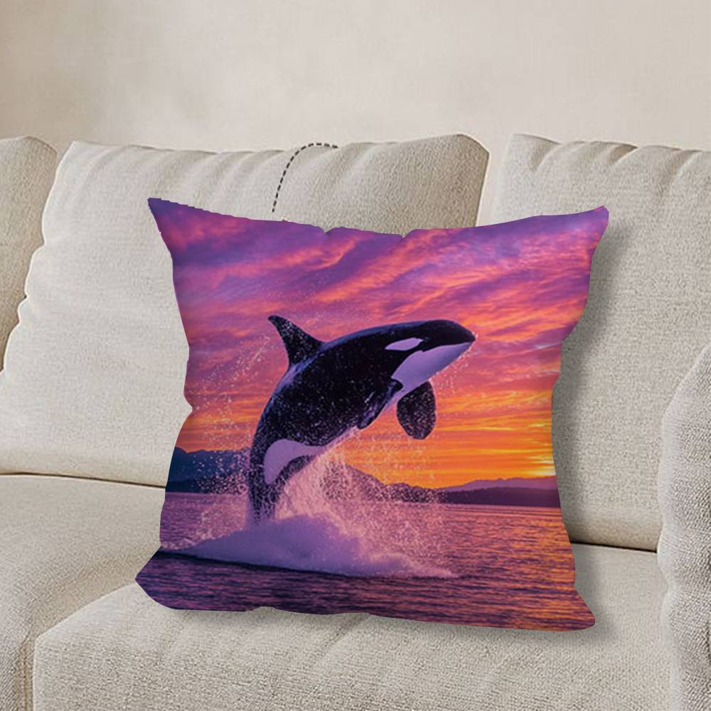 Чехол для подушки O-Orca Killer W-WhaleS Диван Гостиная Спальня Изголовье Спинка Подушка Квадратная Подушка Время для сна