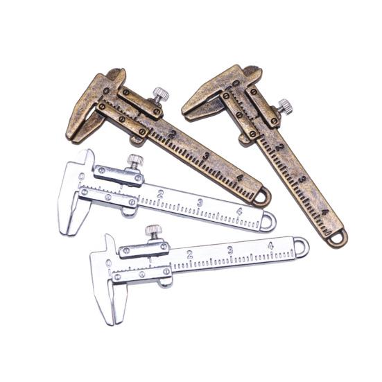 Миниатюрный подвижный штангенциркуль, реалистичная сцена исследования, мини-металлическая линейка, измерительный инструмент, модель, орнамент, игрушка, сделай сам, аксессуары для кукольного домика