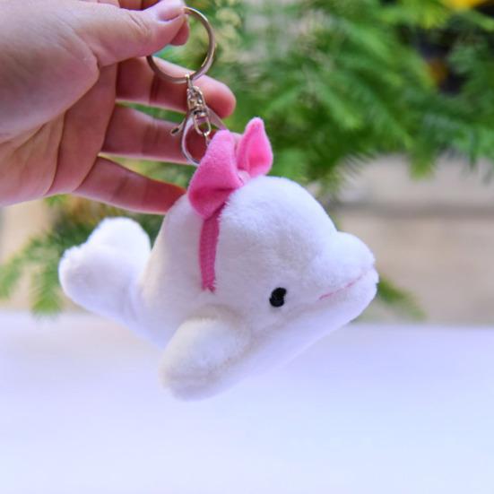 Плюшевый брелок с изображением Кита, милый мультяшный плюшевый орнамент с морским животным, мини-плюшевая кукла, брелок для ключей с подвеской, украшение для рюкзака, подарок для девушки и пары