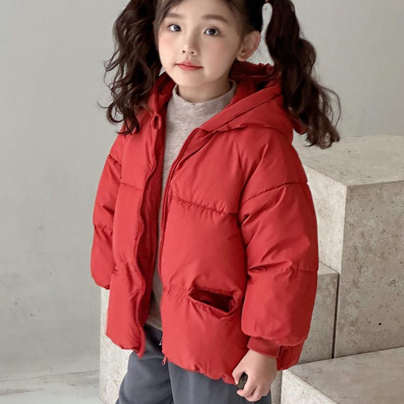 Winter Kids Jackets Boys Girls Cotton Coat Thicken Hooded Clothing Children's Outerwears