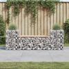 VidaXL Design Gabion Garden Bench 183x41x60.5 Cm Solid Douglas Wood 834388