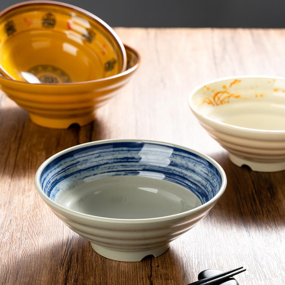 Имитация керамической миски для лапши Миска для супа в японском стиле Практичная меламиновая миска для рамена Рестораны