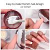 New Nail Design for French Tips Jelly Transparent Nail Stamper Scraper Set Silicone