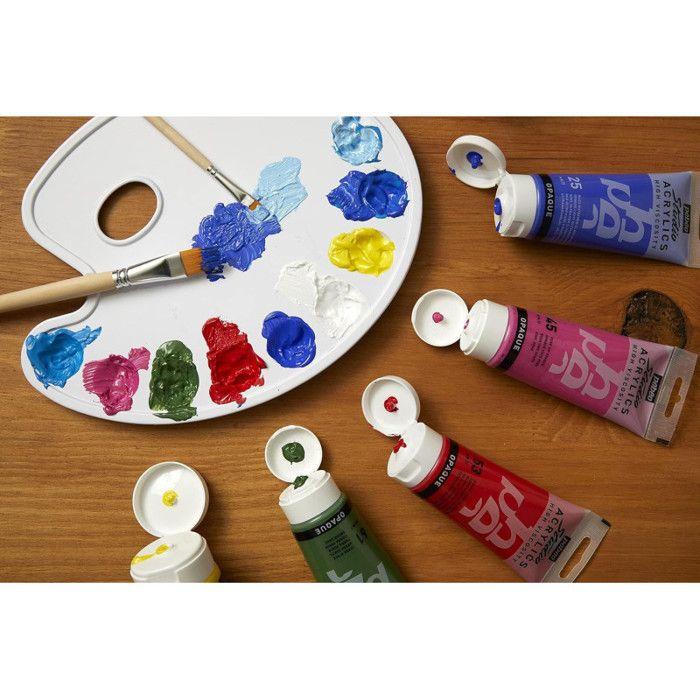 Peinture Acrylique - Pébéo - Ocre Jaune - 250 Ml - Satiné - Professionnel/Enfant