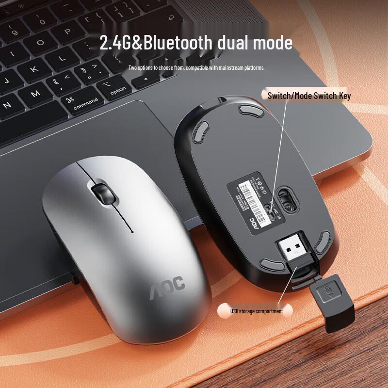AOC KM600 Rechargeable Dual Mode Wireless Keyboard Mouse Set