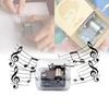 Cranked Hand Acrylic Music Box Creative Craft Ornament Toy Kids Gift Students