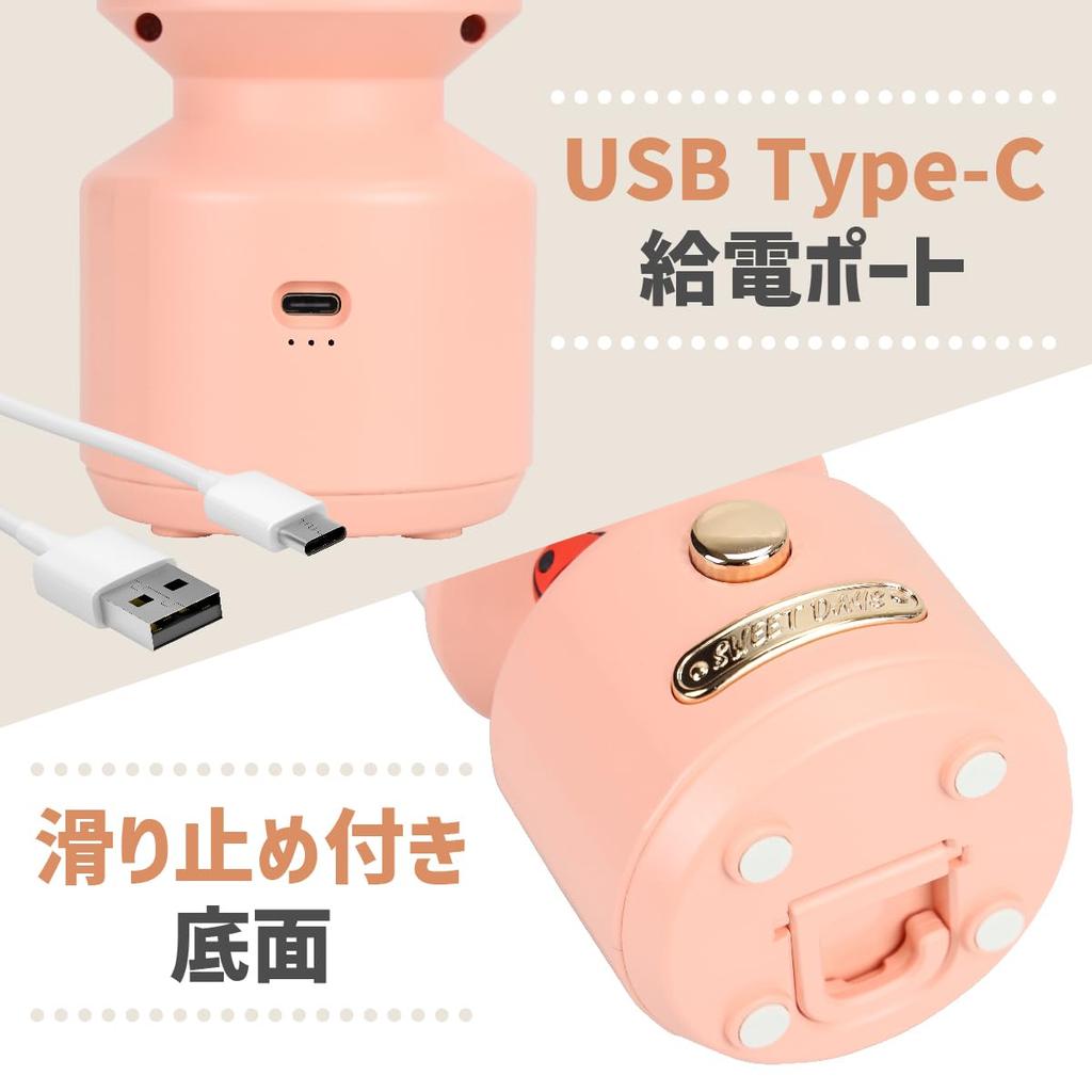 Перезаряжаемый светодиодный фонарь VALIS, Стильный и милый, Идеально подходит для кемпинга, активного отдыха и использования в помещении, USB-подсветка (розовый)