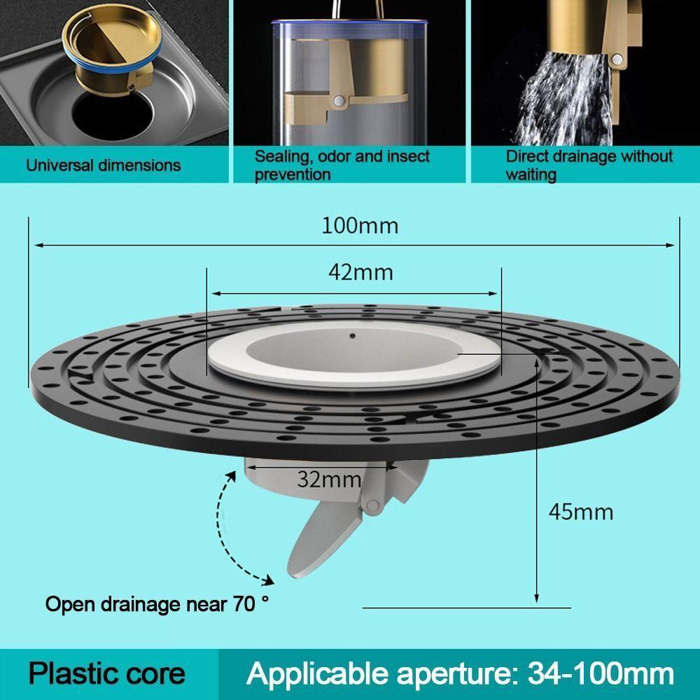 Backflow Preventer Shower Floor Drain Anti-odor Fast Drainage Floor Drain Bathroom Supplies