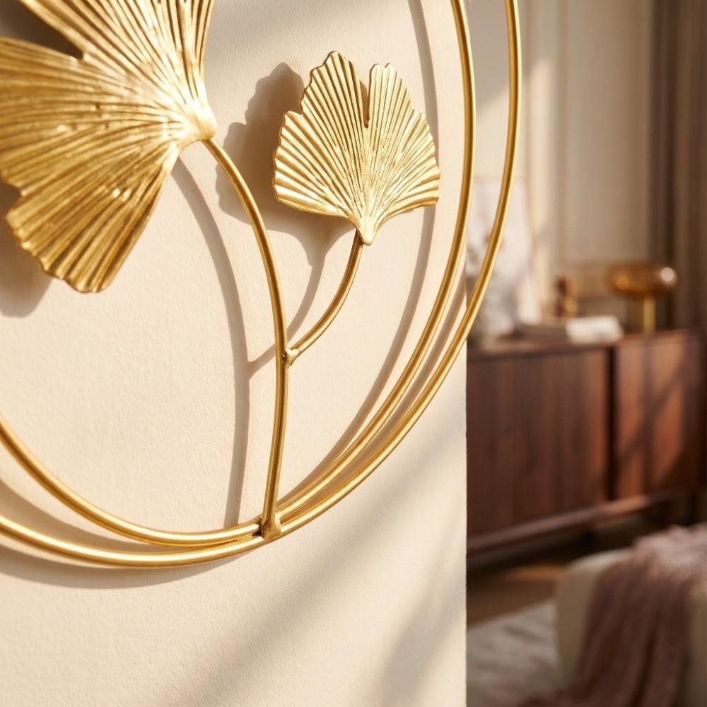 11.02in Wall Hanging Decor Gold Gold Leaf Wall Decor Decorative Wrought Iron Decoration For Home